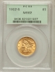 1902S $5 Liberty Half Eagle MS62